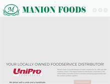 Tablet Screenshot of manionfoods.com